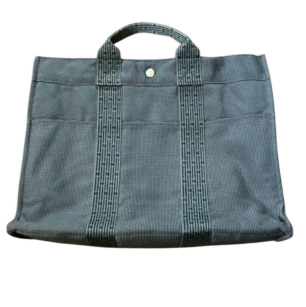 Authentic Hermes Herline Tote Canvas HandBag
